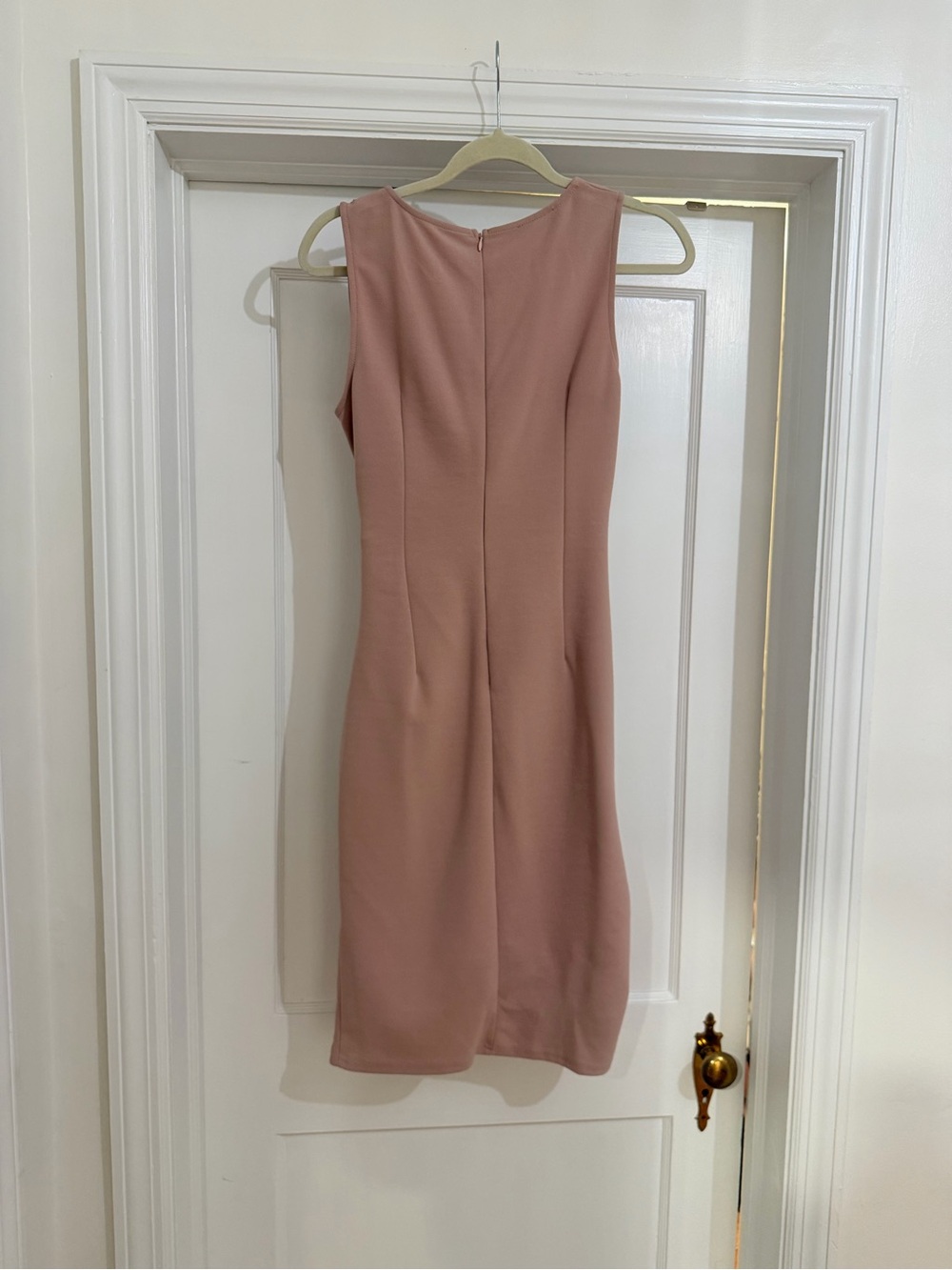 Sleeveless Blush Pink Sheath Dress